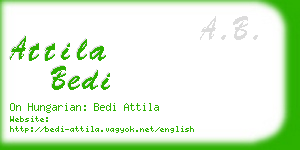 attila bedi business card